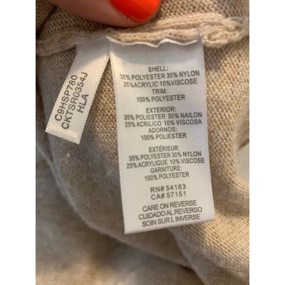 Calvin Klein beige long sleeves faux layered sweater size Large - Picture 4 of 9